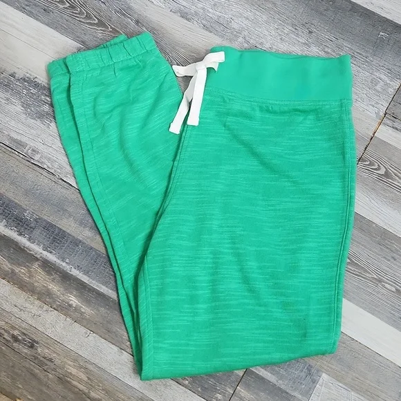 J. Crew Heritage Cotton Fleece Jogger Pants Green - Medium - Picture 3 of 8